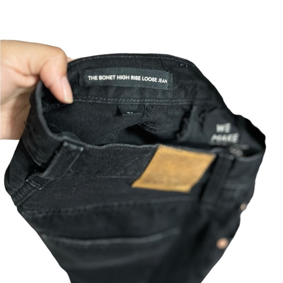 ARITZIA Denim Forum The Bonet High Rise Loose Black Ripped Destroyed Jeans - Picture 9 of 9